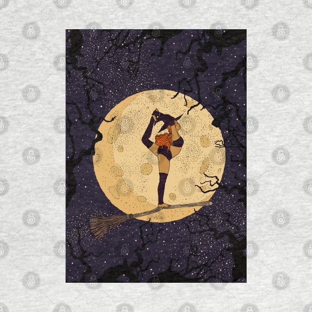 Halloween Namaste Witches Yoga Gift by Sierraillustration